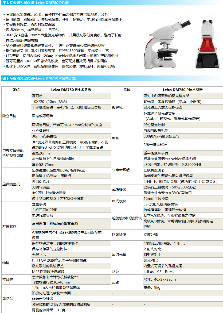 徠卡專業(yè)偏光金相顯微鏡-LeicaDM750P